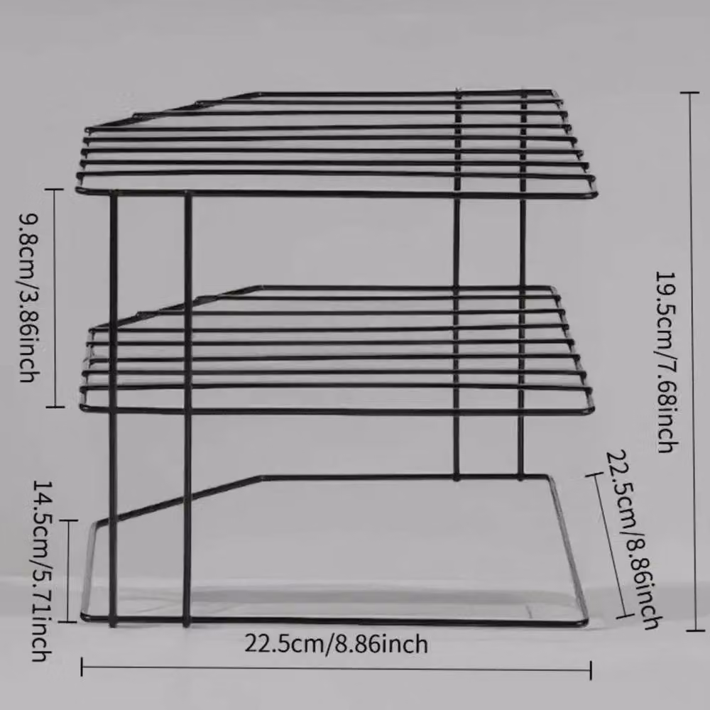 PAWNORA 3-Tier Multifunction Corner Plate Rack and Kitchen Cupboard Organiser, Black – 2
