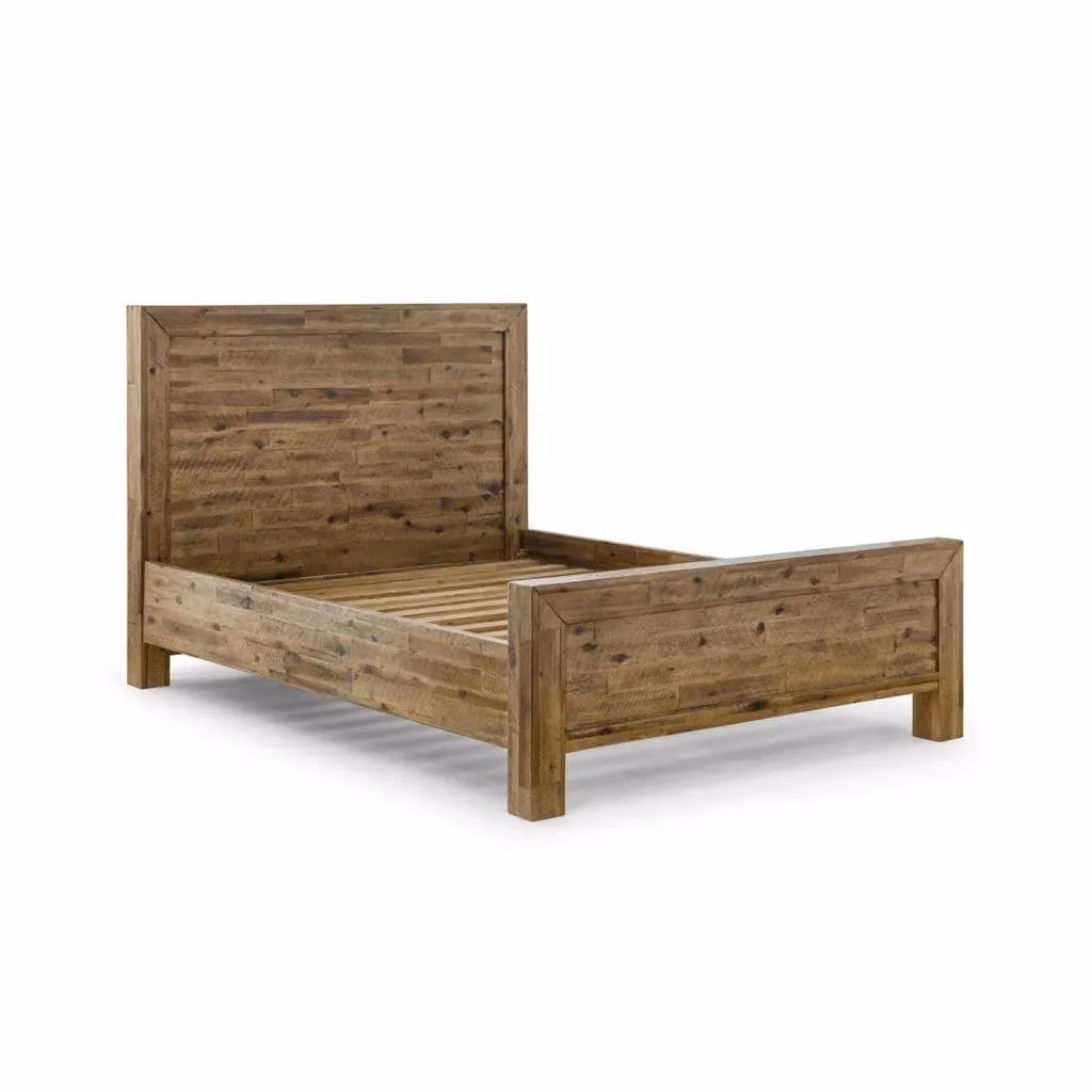 Ashfield Rustic Solid Oak and Acacia Wood Bed Frame in Brown, King Size (180 x 200 cm) – 2