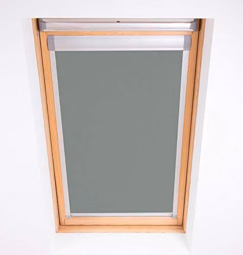 Bloc Blinds Blackout Skylight Blind for Velux Roof Windows, Silver/Grey, W: 48 cm, H: 98 cm – 1