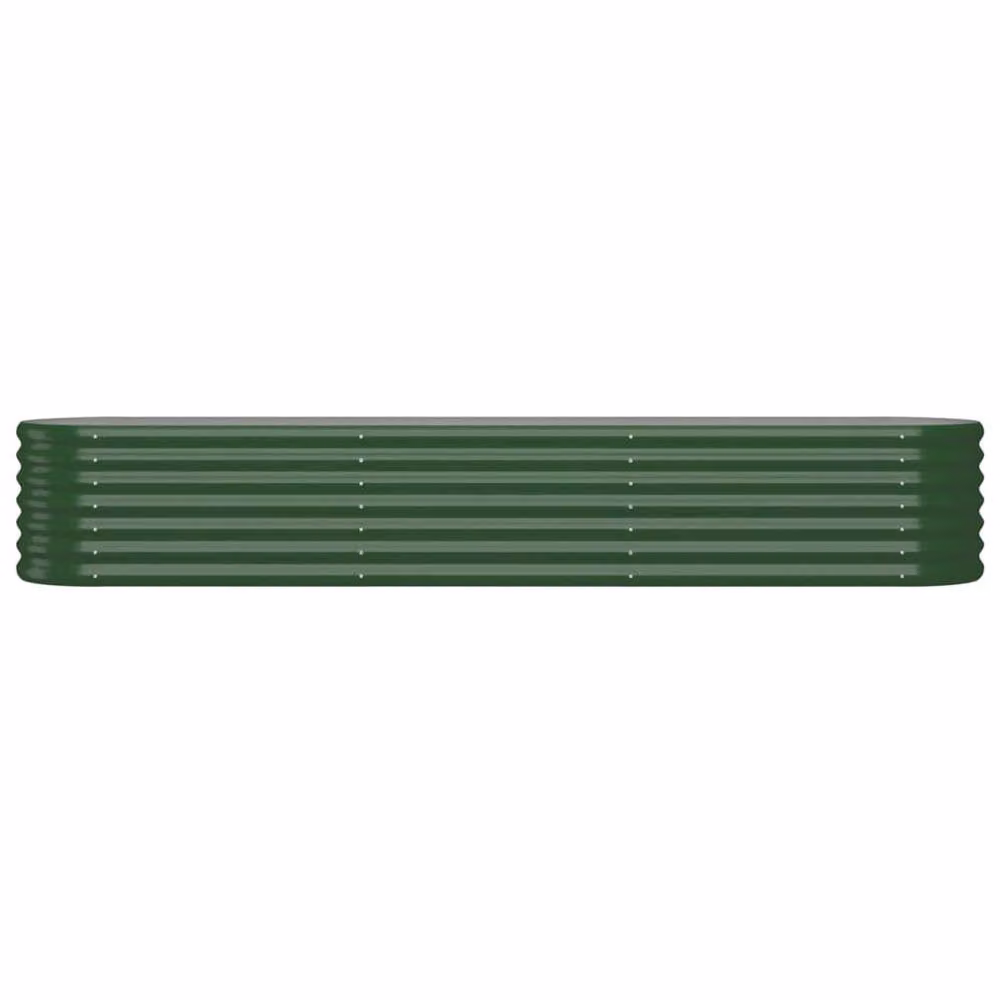 Berkfield Home Garden Powder-coated Steel Raised Bed in Green, W/D/H: 224 x 40 x 36 cm – 3