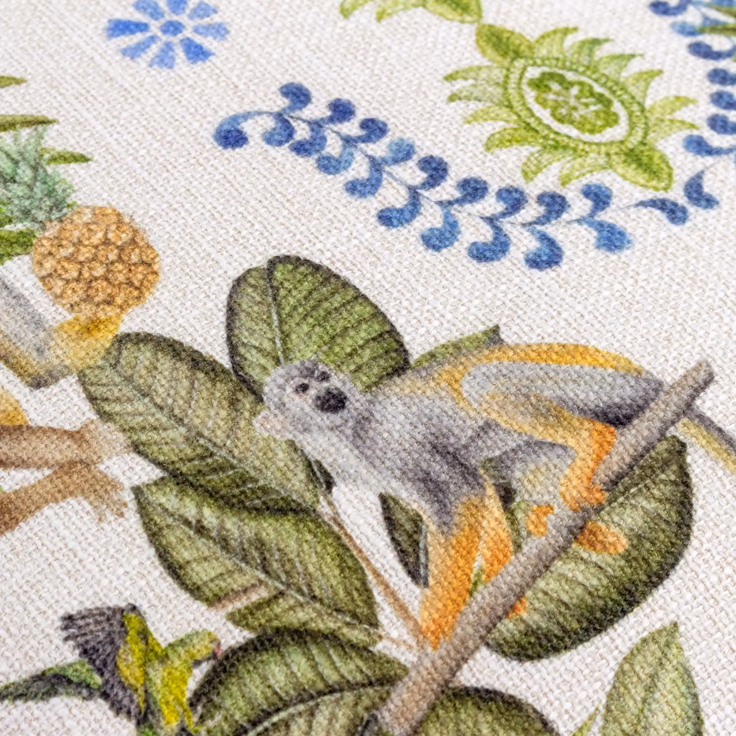 Wylder Tropics Valera Lagos Monkey Tropical Square Cushion, Multicolour, W/D/H: 43 x 43 x 43 cm – 4