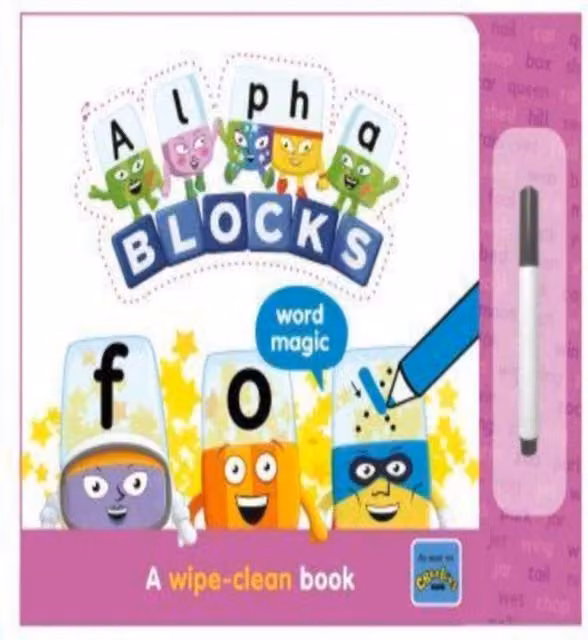 Sweet Cherry Publishing Alphablocks Word Magic Wipe-Clean Multicolour Board Book