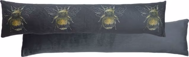 Gold Bee Draught Excluder in Dark Grey
