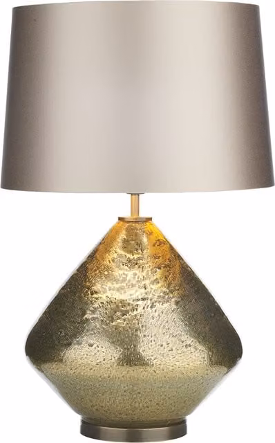 Dar EVO4335 Modern Tabletop Lamp in Gold and Brass with Glass and Ceramic Details