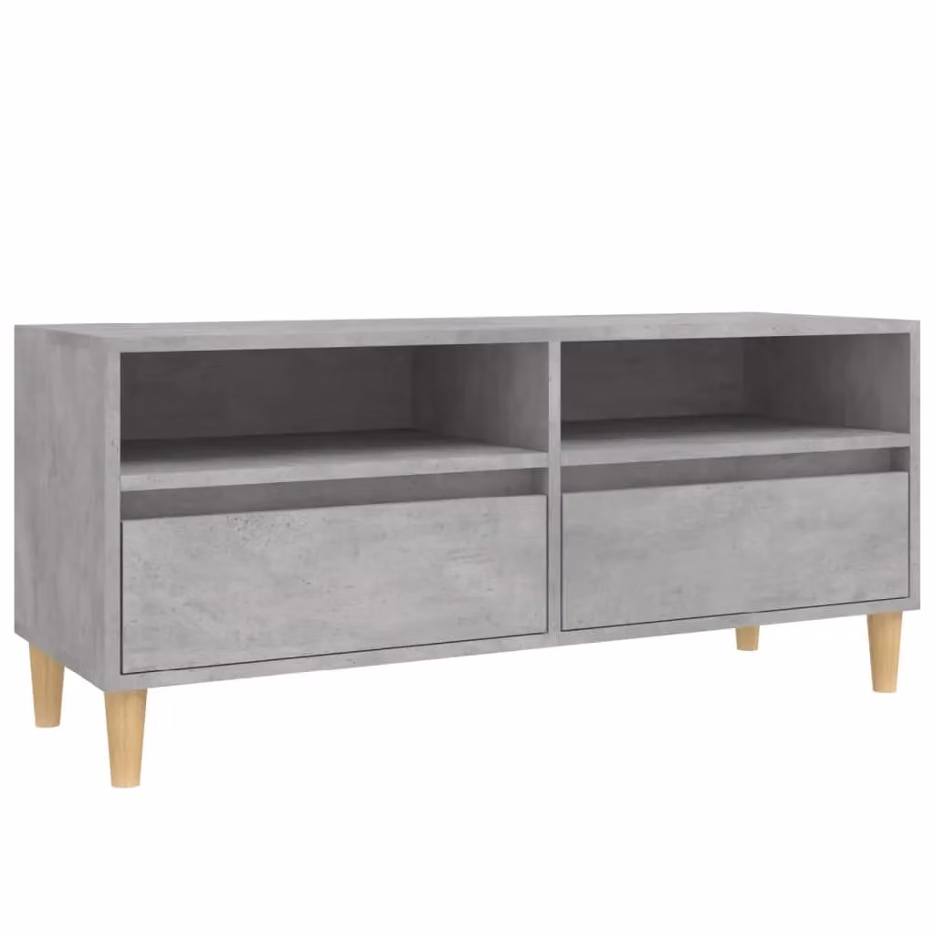 Berkfield Home TV Cabinet in Concrete Grey, W/D/H: 100 x 34.5 x 44.5 cm – 2