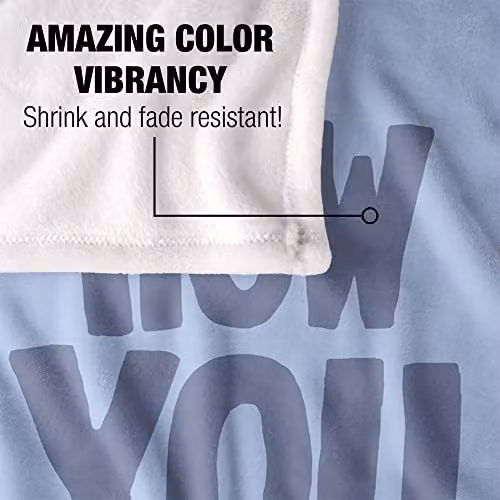 LOGOVISION Friends Joey Tribbiani Classic Silky Touch Super Soft Fleece Throw Blanket, Blue, W/D/H: 91 x 147 cm – 4