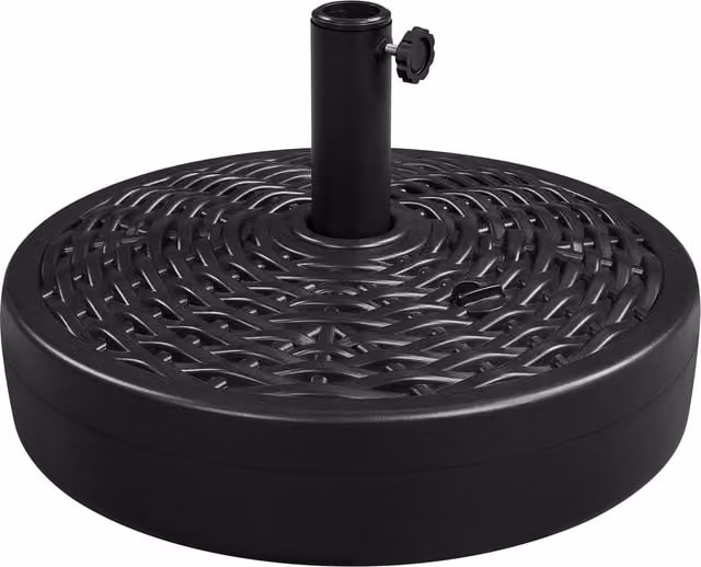 Yaheetech Round Black Plastic Parasol Base