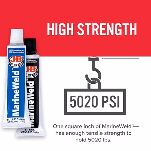 J-B Weld MarineWeld Waterproof Epoxy Adhesive, Grey and White, 2 x 30ml – 2