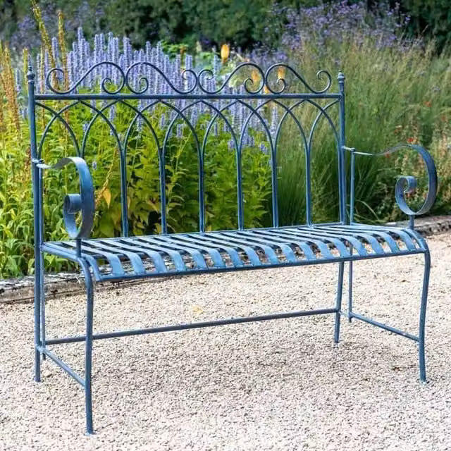 Ascalon Design Ltd Gothic Metal Bench in Matt Grey, W46 x D46 x H94 cm