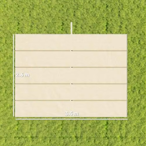 Outsunny Retractable Pergola Shade Cover Replacement in White or Beige – 3