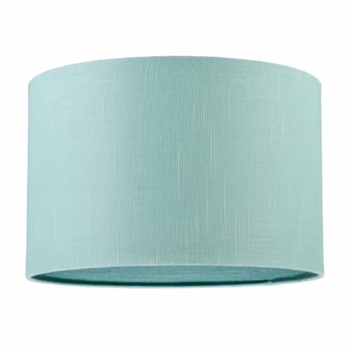 Happy Homewares Emerald Bay Green Textured Linen Fabric Circular Lamp Shade, W: 30 cm, H: 20 cm – 1