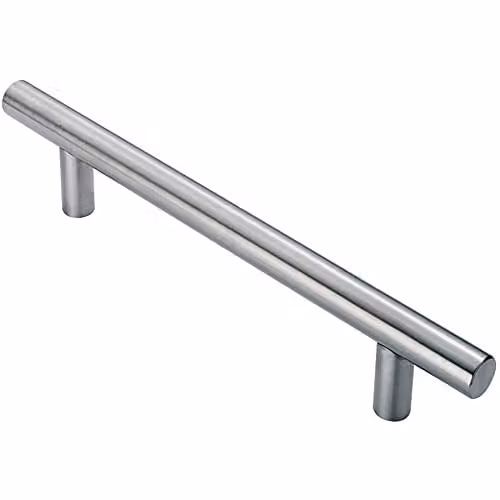 Loops 25mm Straight T-Bar Pull Handle in Brushed Satin Stainless Steel, Silver, 300mm Fixing Centres