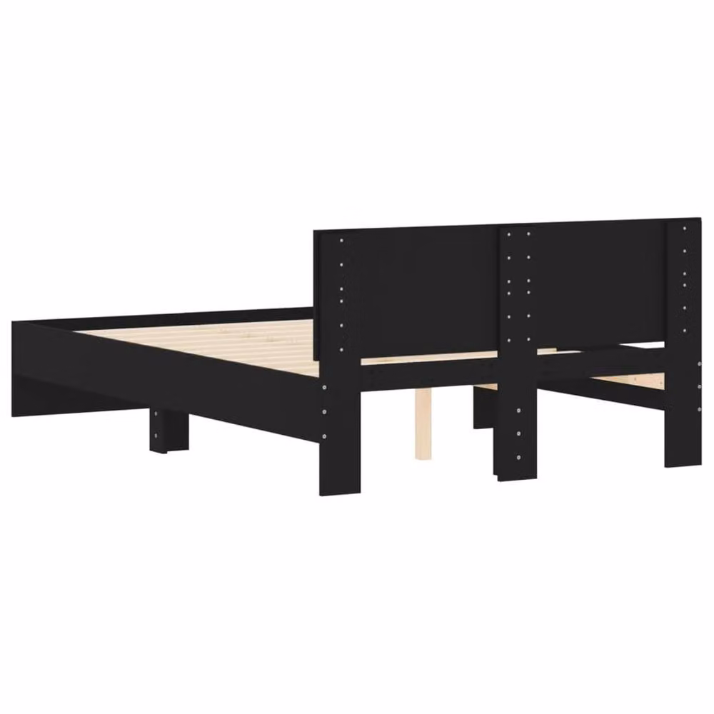Berkfield Home Small Double Bed Frame with Lift Up Base, Black, W: 120 cm, D: 190 cm, H: 70 cm – 5