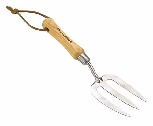 Kent & Stowe Stainless Steel Hand Fork with Bent Shaft in Silver