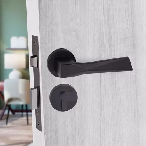Golden Grace Lima Euro Lock Thumbturn Set in Matt Black Finish – 2