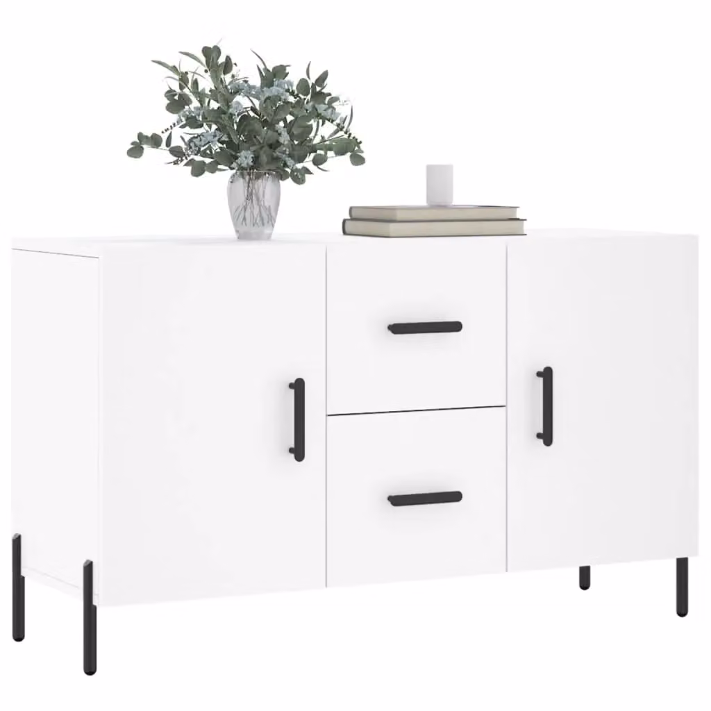 Berkfield Home Modern White Matt Sideboard, W/D/H: 100 x 36 x 60 cm – 2