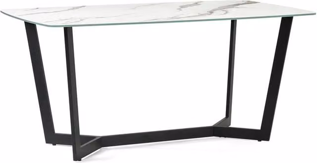 Cheshire Premium Olympia 160cm Rectangular Dining Table in White Marble