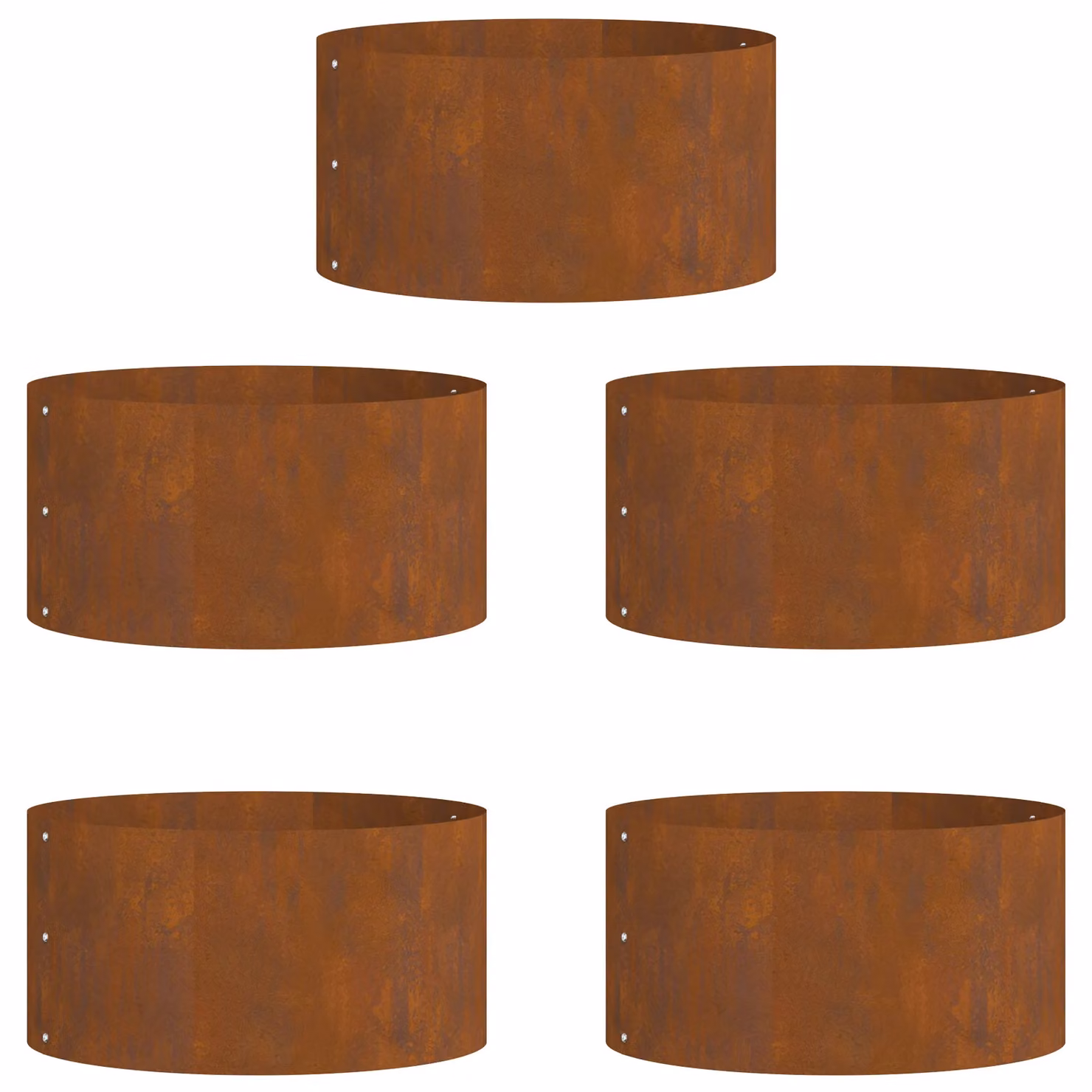 Berkfield Home Large Corten Steel Planter Tub in Brown W/D/H: 40.0 x 20.0 cm – 2