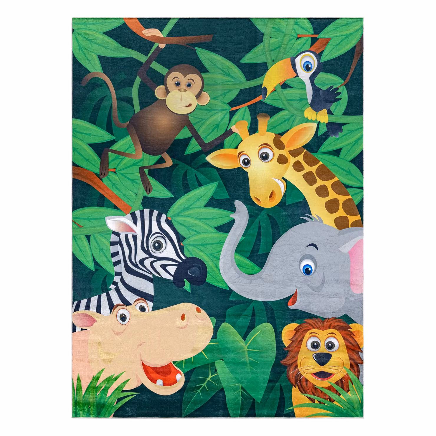 RugsX Bambino Kids Motif Rug in Green and Multicolour, W: 200 cm, D: 290 cm – 2