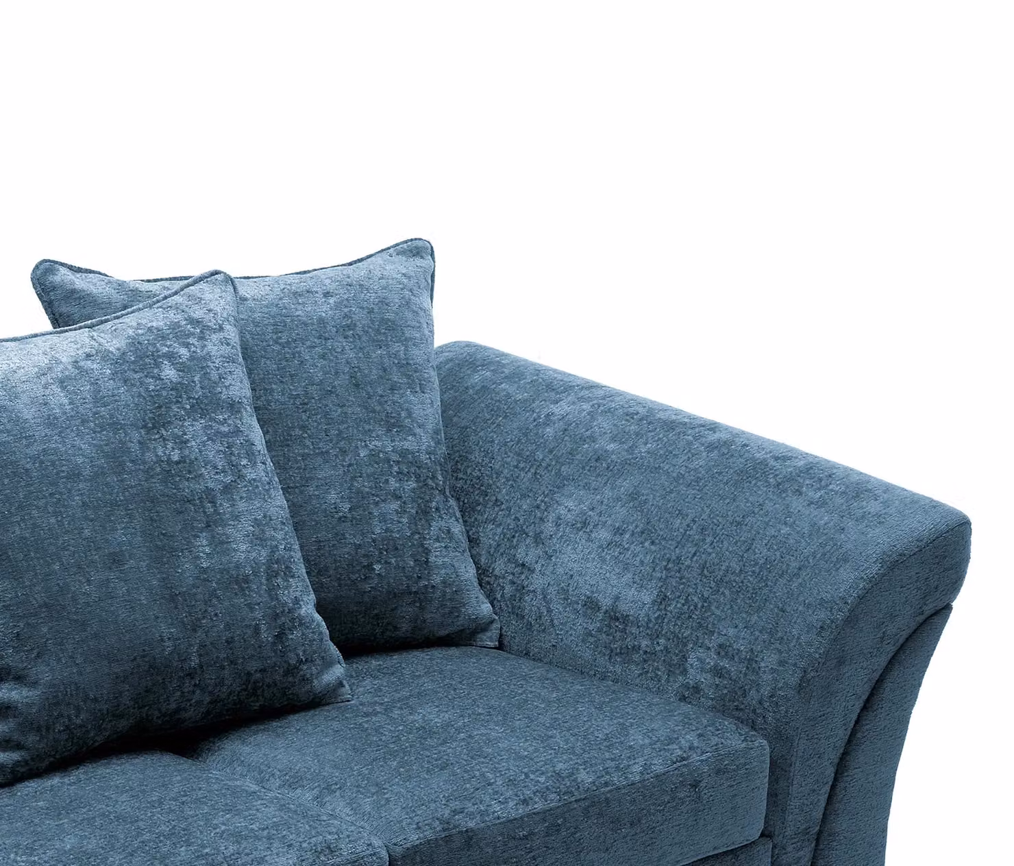 Abakus Direct Farrow 2 Seater Sofa in Blue Crushed Chenille – 4