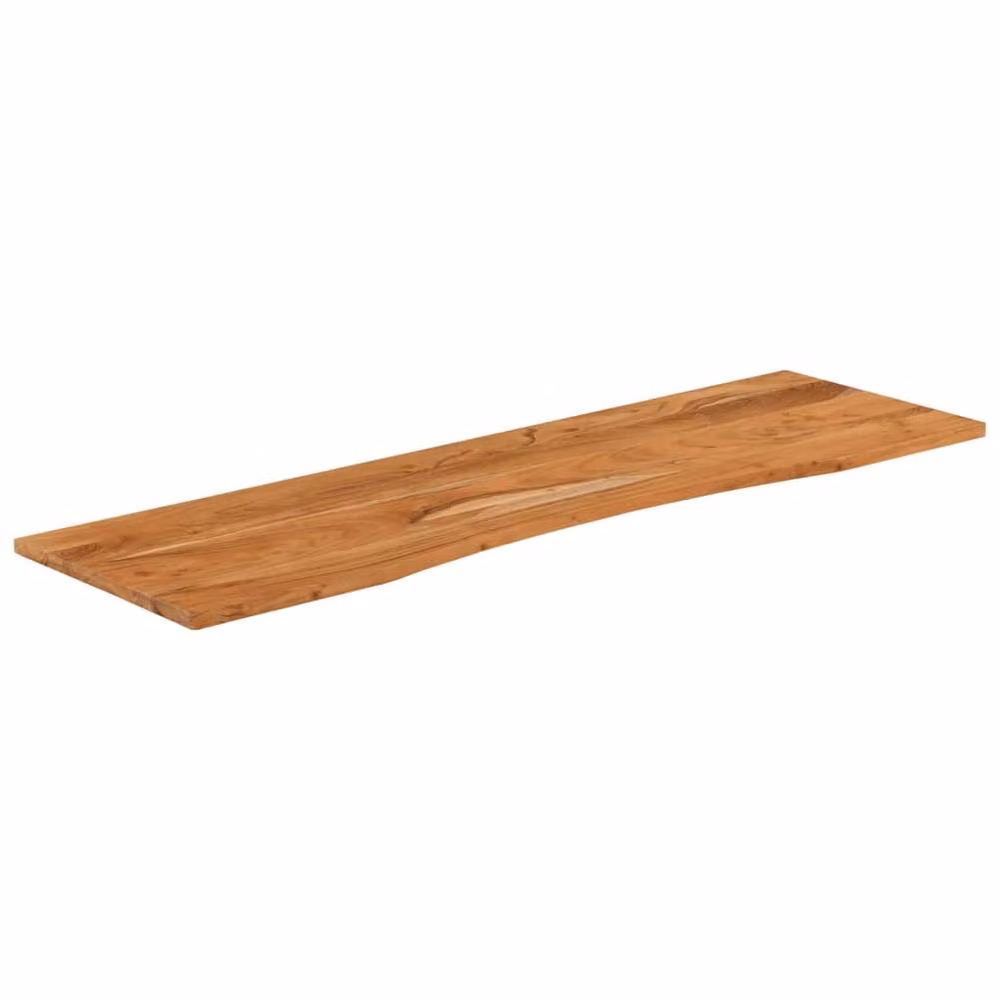Berkfield Home Rectangular Solid Wood Acacia Desk Top, Brown, W: 140 cm, D: 50 cm, H: 2.5 cm – 3