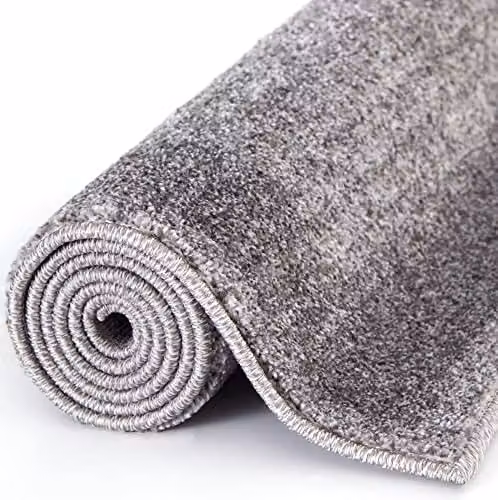 THE RUGS Efes Collection Modern Grey Bordered Rectangular Area Rug, W: 60 cm, L: 240 cm – 5