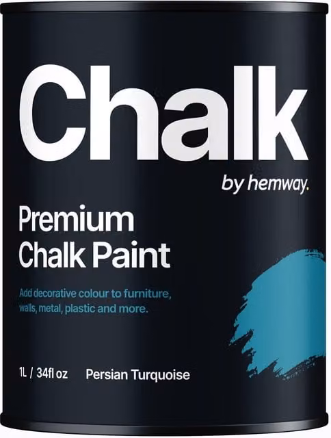 Hemway Chalk Paint Flat Matt in Persian Turquoise, 1 l