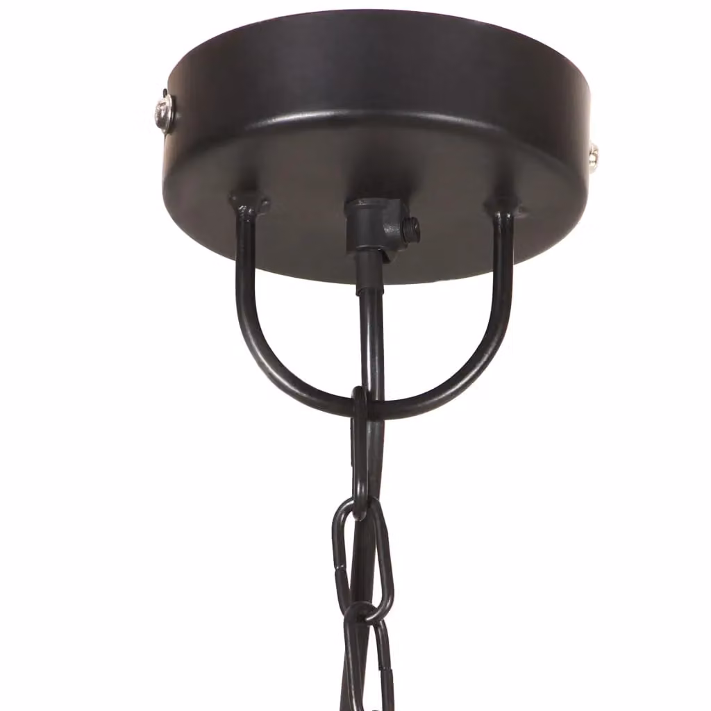 Berkfield Home Round Industrial Hanging Lamp, Black, Diameter: 48 cm, E27, 25 W – 3