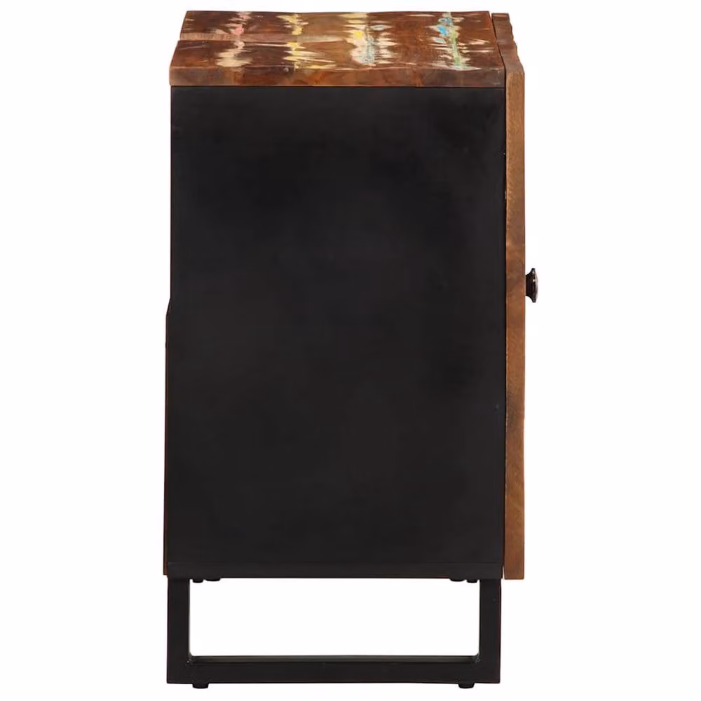 Berkfield Home Industrial Freestanding Bathroom Sink Cabinet in Multicolour Reclaimed and Engineered Wood, W/D/H: 62 x 33 x 58 cm – 3
