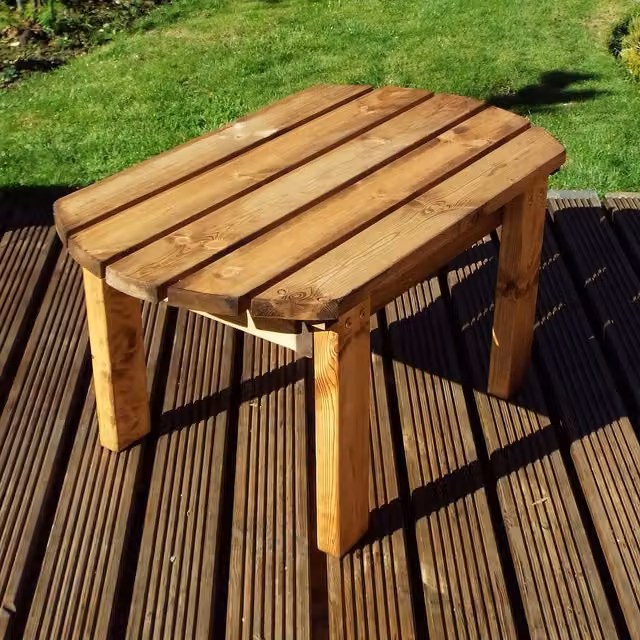 Charles Taylor Traditional Classic Wood Coffee Table in Redwood Brown and Orange