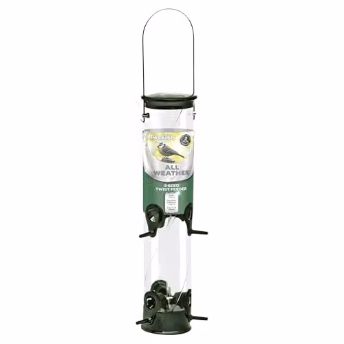 Peckish All Weather 3 Seed Bird Feeder in Green – 1