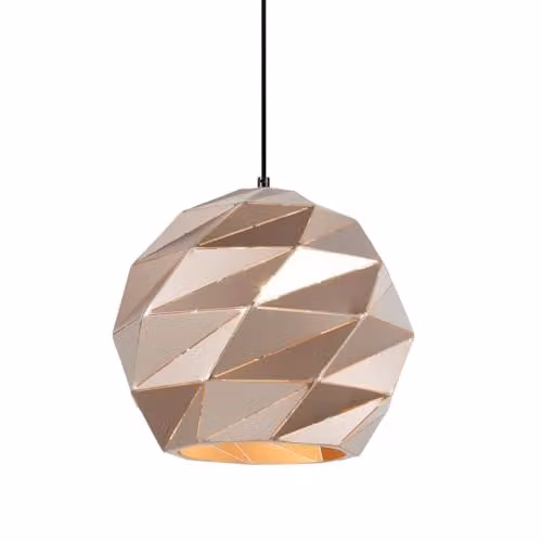 Netlighting Modern Gold Suspended Pendant Light with E27 Bulb Holder