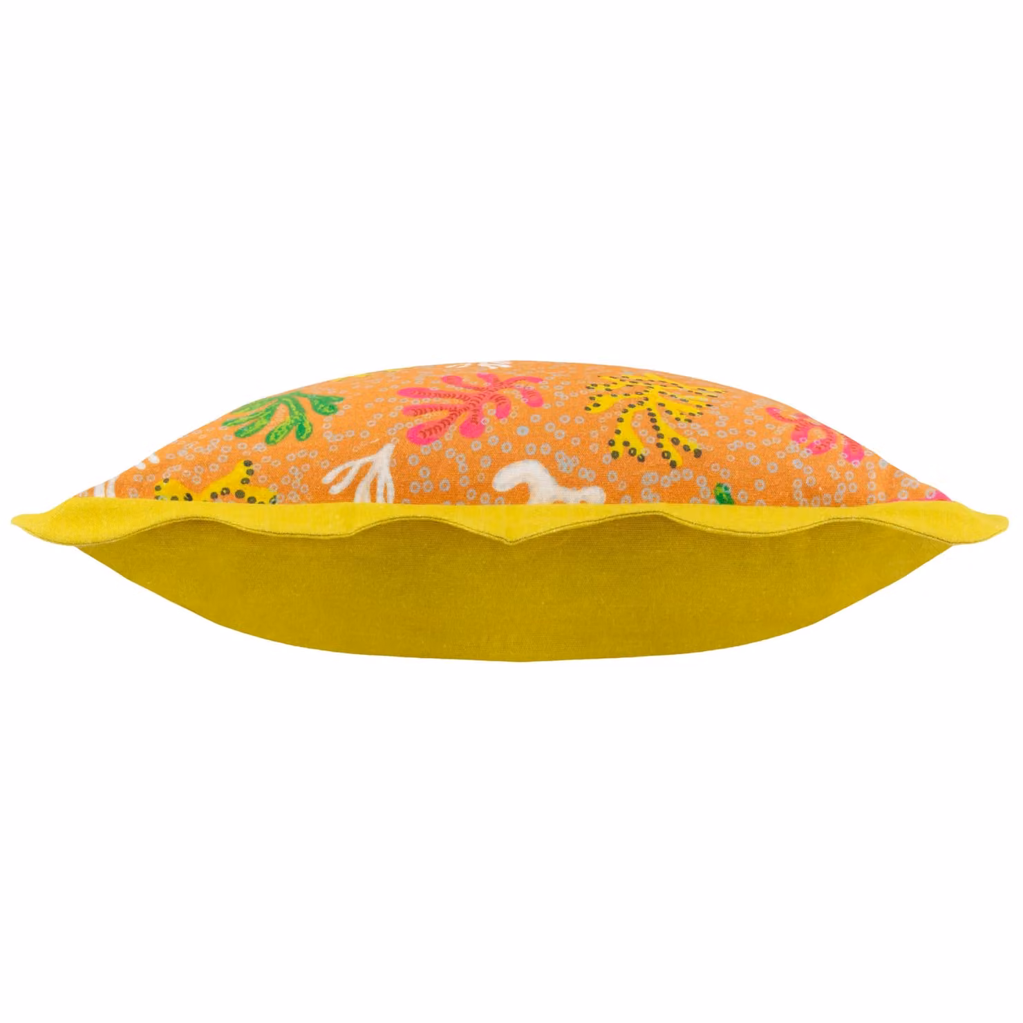 Furn Floral Square Cushion in Multicolour Yellow, W/D/H: 50 x 50 x 50 cm – 2