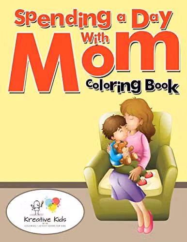 Kreative Kids Spending a Day With Mom Colouring Book for Children, Multicolour