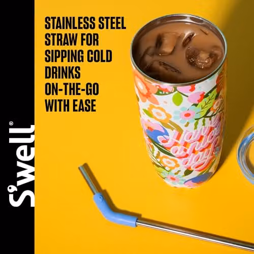 S'well Steffi Lynn Floral Stainless Steel Tumbler, Multicolour, 700ml – 4