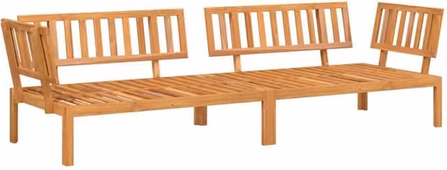 Berkfield Home 2-Piece L-Shape Garden Pallet Corner Sofa Set in Brown Solid Acacia Wood