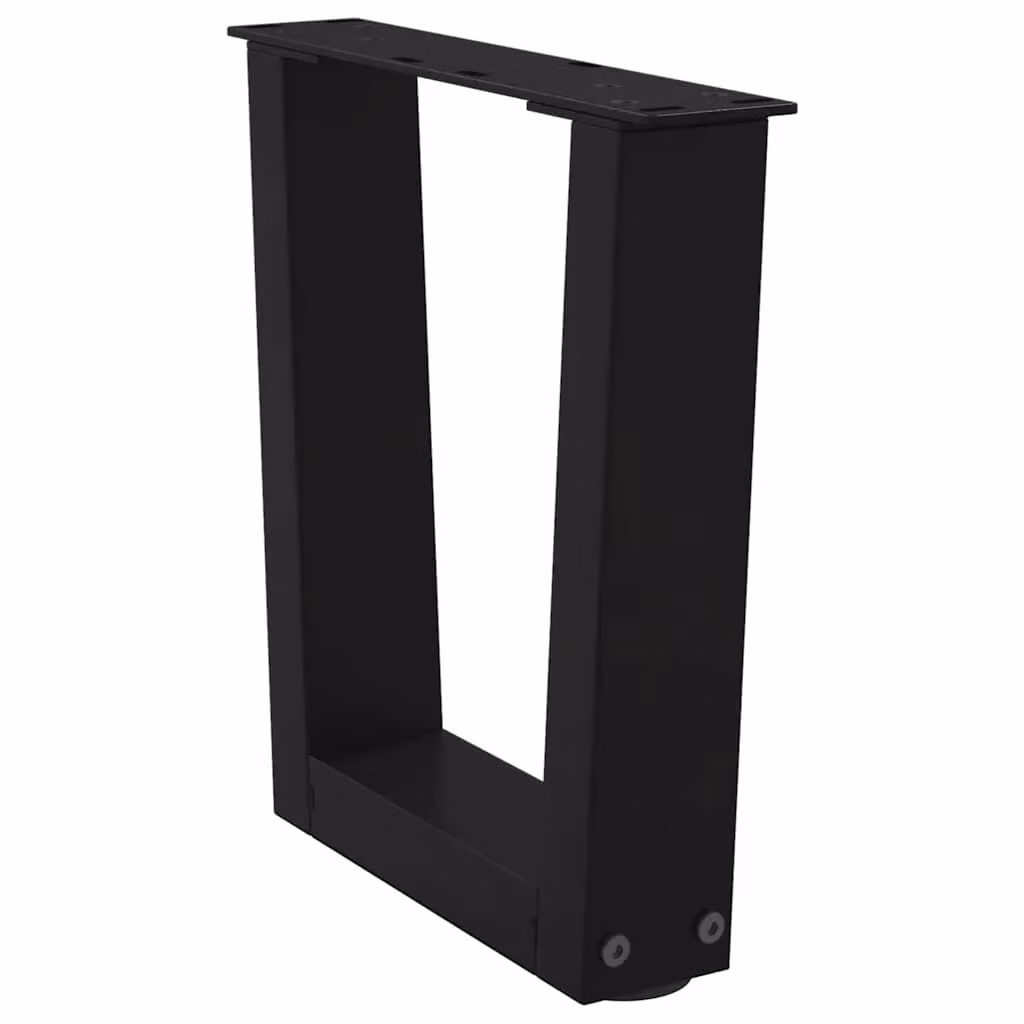 Berkfield Home V-Shape Dining Table Legs, 2 Pieces, Black Steel, W: 40 cm, H: 30-31.3 cm – 3