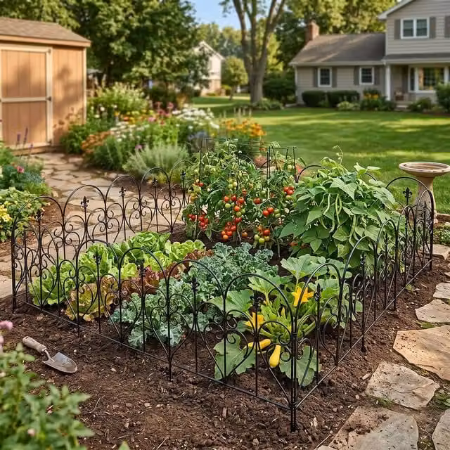 Mountview 5-Piece Black Rustproof Metal Outdoor Dog Fence for Gardens