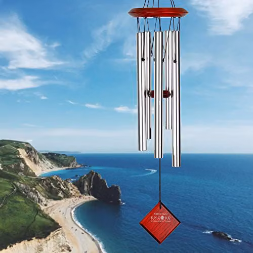 Woodstock Chimes Chimes of Polaris Silver Wind Chime, H: 56 cm, W: 10.16 cm, D: 10.16 cm – 3