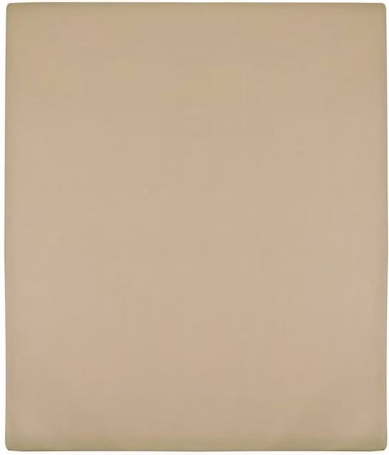 Berkfield Home Taupe Jersey Cotton Fitted Sheet, W: 140 cm, L: 200 cm