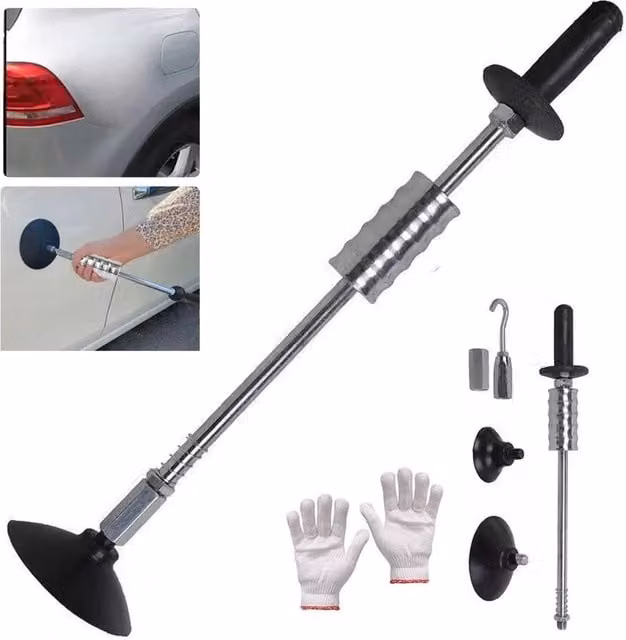 Ventryn Air Pneumatic Dent Puller Suction Cup Slide Kit Auto Dent Repair Tool in Silver