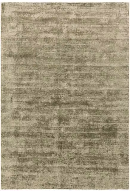 The Rug Shop UK Green Handmade Modern Plain Viscose Area Rug W: 240 cm, L: 340 cm