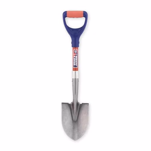 Spear and Jackson Microround Round Mouth Micro Shovel with Blue Fibreglass and Steel Handle – 1