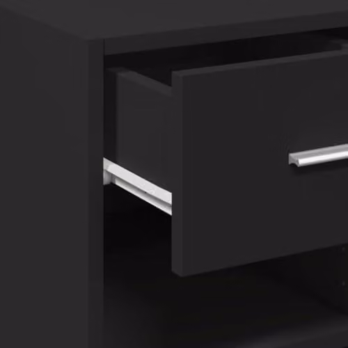 vidaXL Modern Black Matt Sideboard in MDF, W/D/H: 40.0 x 42.5 x 93.0 cm – 4