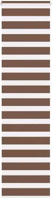Berkfield Home Brown Zebra Blind, W: 60 cm, H: 200 cm, Polyester Fabric