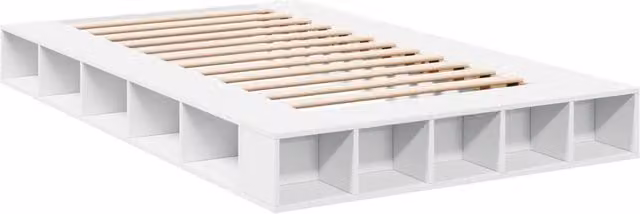 Berkfield Home Durable Bed Frame in White, W/D/H: 120 x 200 x 20 cm – 1