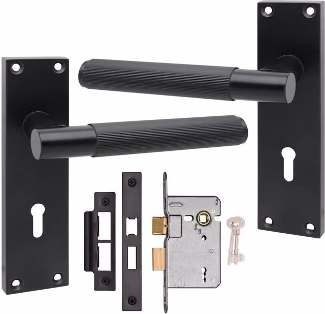 Golden Grace Matt Black Door Handle