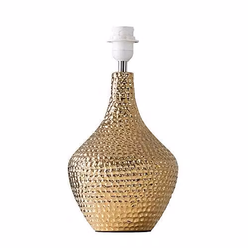 ValueLights Bailey Modern Gold Ceramic Table Lamp Base