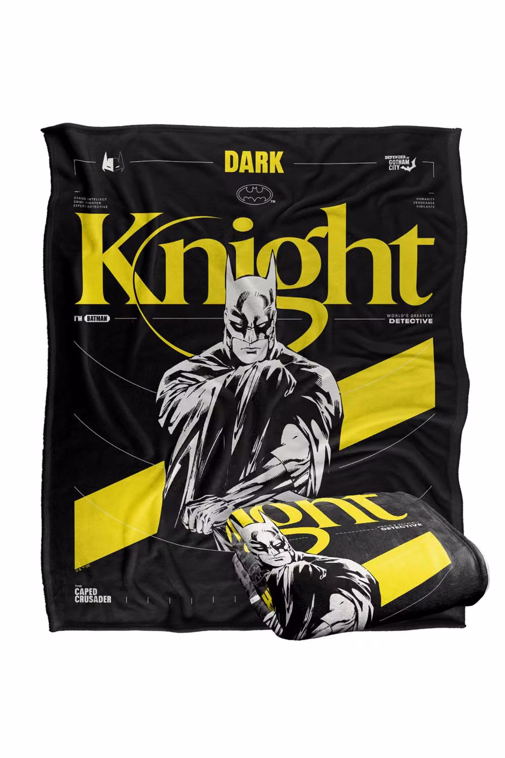LOGOVISION Batman Dark Knight Silky Touch Super Soft Fleece Throw Blanket, Multicolour, W: 152.4 cm x L: 152.4 cm – 7