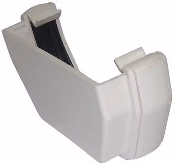 FloPlast Square Gutter External Stopend, 114mm, White
